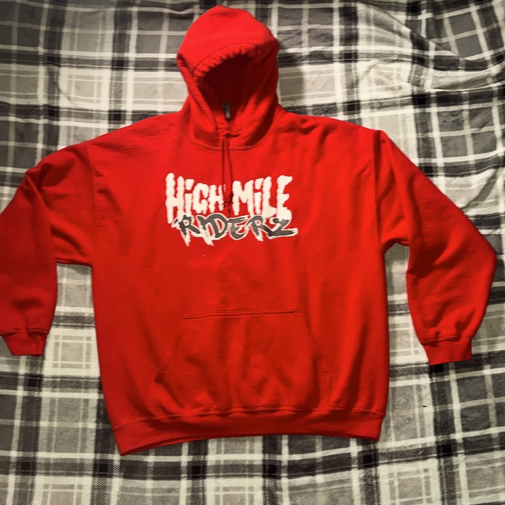 High Mile Riderz Red Hoodie in great condition